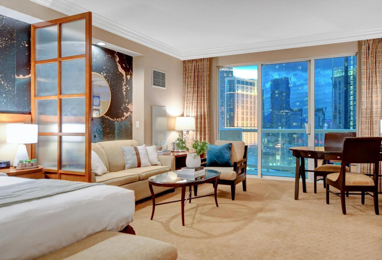 Balcony Full Strip View Suite Mgm Signature Free Valet Las Vegas Exteriör bild
